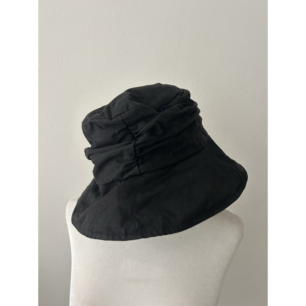 Vintage Lord And Taylor Ruffle 100% Cotton Bucket Hat Vacation Parisian Beach